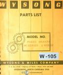 Wysong-Wysong 90, 2 Speed Press Brake, Installations and Parts Manual 1976-2 Speed-90-01